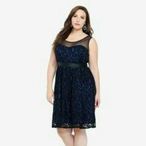 Torrid Black and purple sheer dress